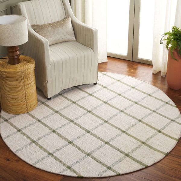 Safavieh Montauk MTK322Y Ivory   Green Area Rug For Sale