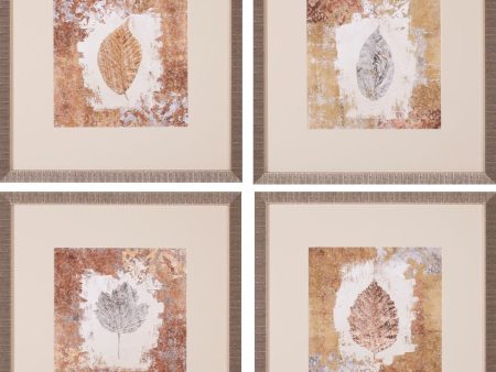 Art Effects Gilded Leaf II-III-V-VI 4PC SET ONLY Wall Art by Avery Tillmon Online Hot Sale