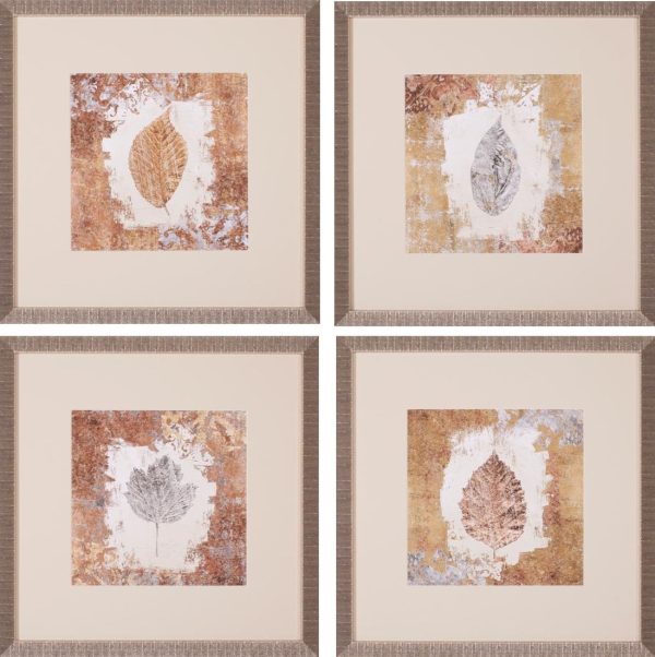 Art Effects Gilded Leaf II-III-V-VI 4PC SET ONLY Wall Art by Avery Tillmon Online Hot Sale