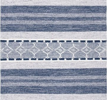 Safavieh Striped Kilim STK522N Navy   Ivory Area Rug Supply