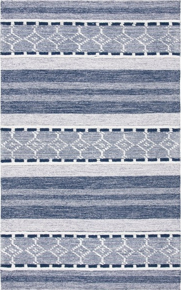 Safavieh Striped Kilim STK522N Navy   Ivory Area Rug Supply