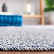 Safavieh Braided BRA201N Dark Blue   Ivory Machine Washable Area Rug Cheap