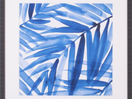 Art Effects Blue Palm Design II Wall Art by Lanie Loreth Discount