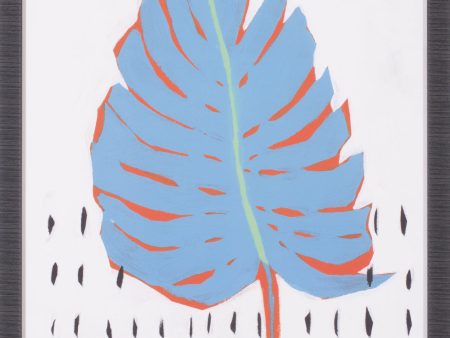 Art Effects Blue Tropical Leaf I Wall Art by Isabelle Z For Discount