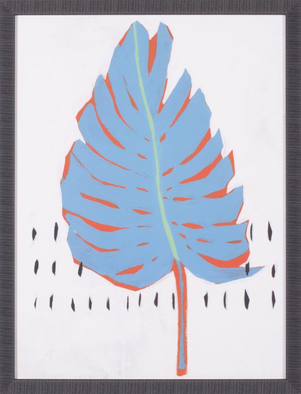 Art Effects Blue Tropical Leaf I Wall Art by Isabelle Z For Discount