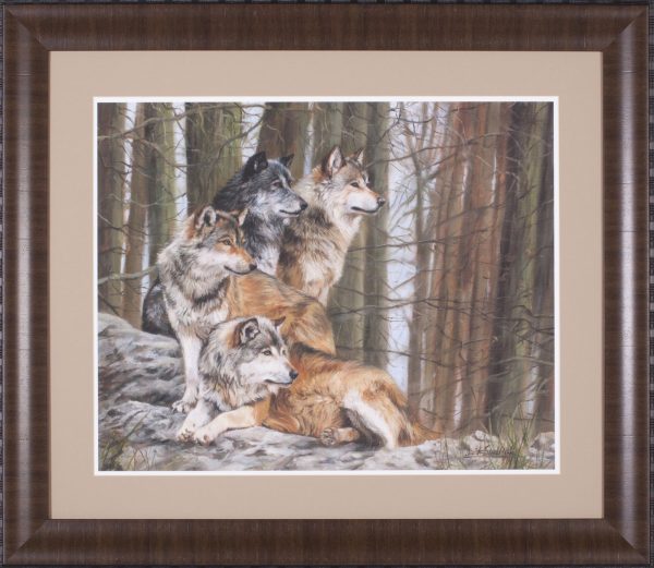 Art Effects Four Wolves Wall Art by David Stribbling Online Sale