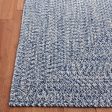 Safavieh Braided BRA201N Dark Blue   Ivory Machine Washable Area Rug Cheap