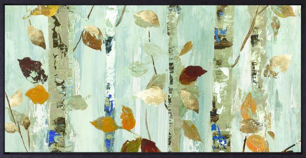 Art Effects Leaves On Birch Wall Art by Allison Pearce For Sale