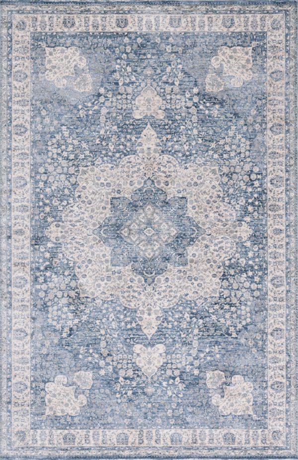 Safavieh Winston WNT198M Blue   Creme Area Rug Online Hot Sale