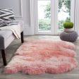 Safavieh Sheep Skin SHS121 Solid Pink Area Rug Supply