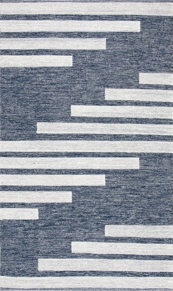 Safavieh Striped Kilim STK514N Navy   Ivory Area Rug Online Sale