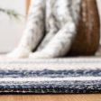 Safavieh Striped Kilim STK502A Ivory   Navy Area Rug For Discount