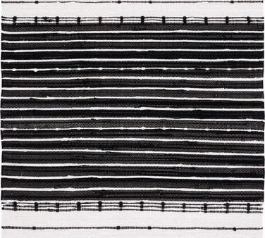 Safavieh Striped Kilim STK202Z Black   Ivory Area Rug Fashion