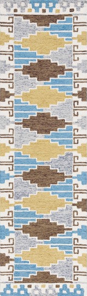 Safavieh Rodeo Drive RD913M Blue   Ivory Area Rug For Sale