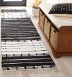 Safavieh Striped Kilim STK202Z Black   Ivory Area Rug Fashion