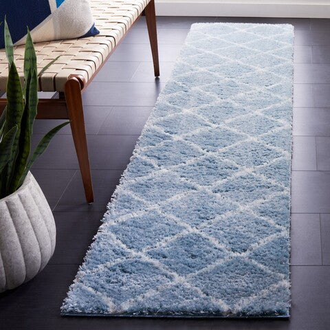 Safavieh Tahoe Shag THO676M Blue   White Area Rug For Cheap