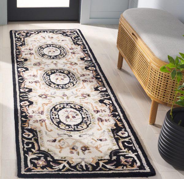 Safavieh Savonnerie SAV301Z Ivory   Black Area Rug Supply