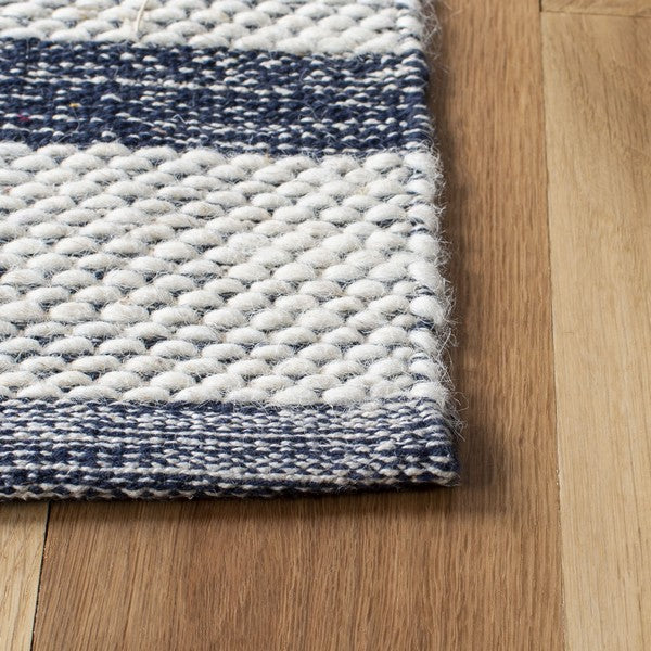 Safavieh Striped Kilim STK514N Navy   Ivory Area Rug Online Sale