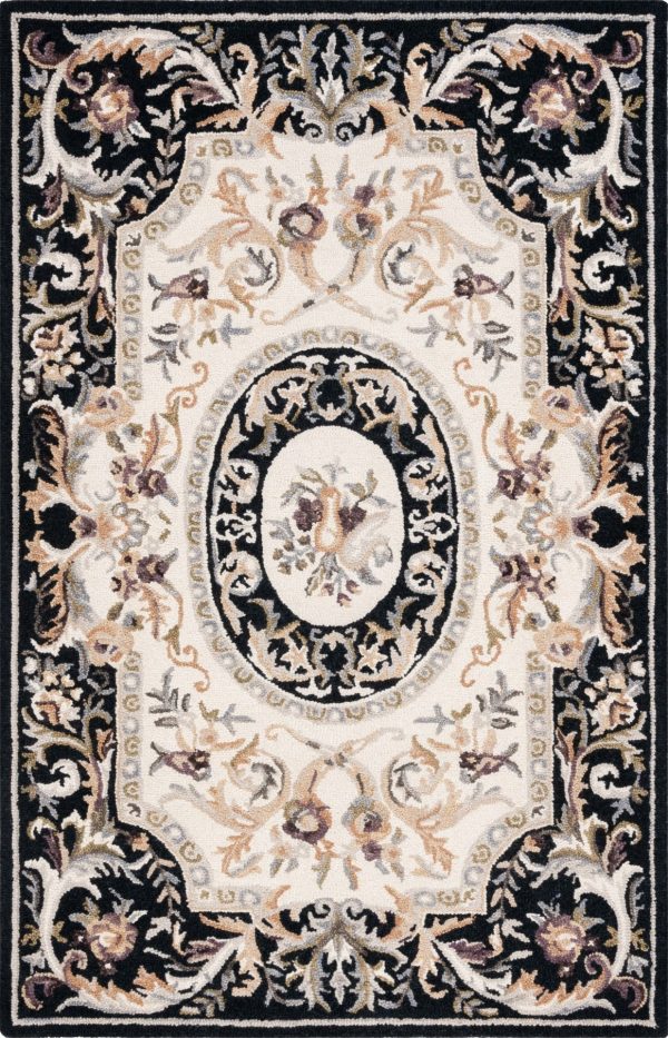 Safavieh Savonnerie SAV301Z Ivory   Black Area Rug Supply