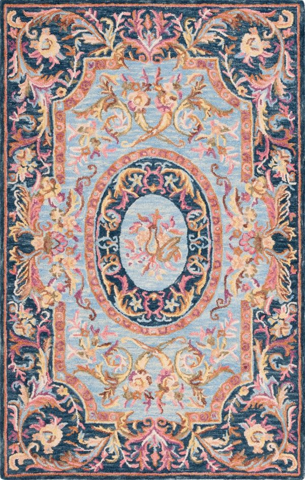 Safavieh Savonnerie SAV301N Navy   Pink Area Rug Supply