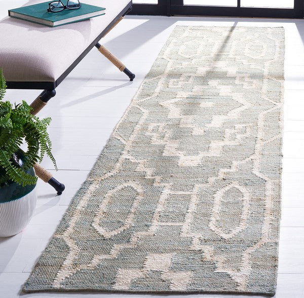 Safavieh Natural Fiber NFB750J Light Blue   Ivory Area Rug Fashion