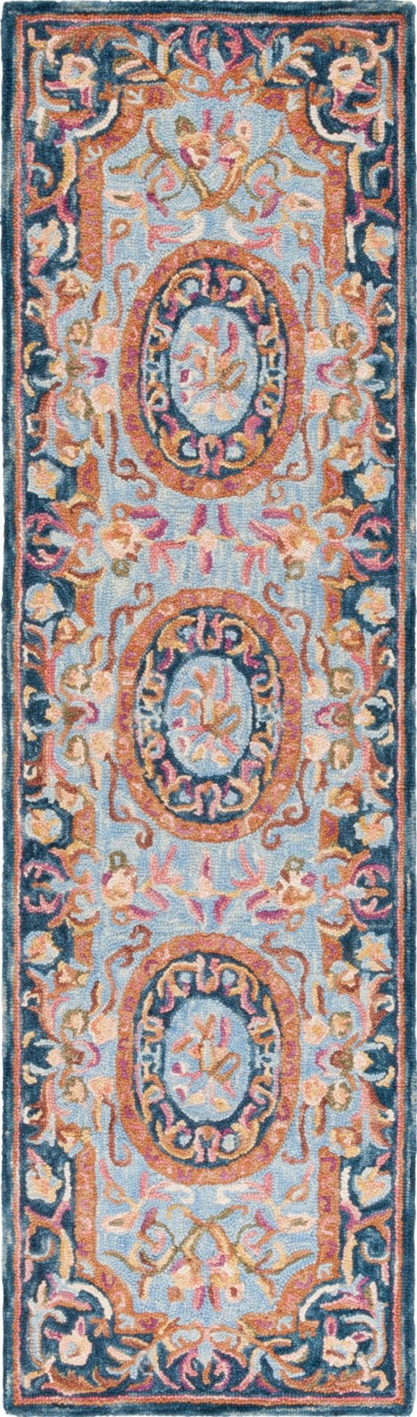 Safavieh Savonnerie SAV301N Navy   Pink Area Rug Supply