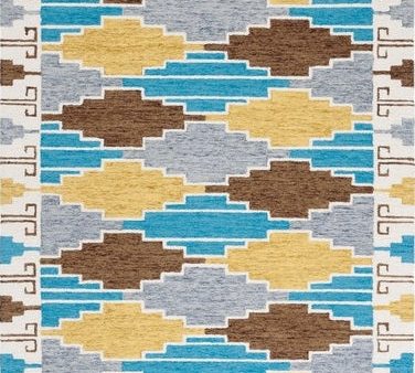 Safavieh Rodeo Drive RD913M Blue   Ivory Area Rug For Sale