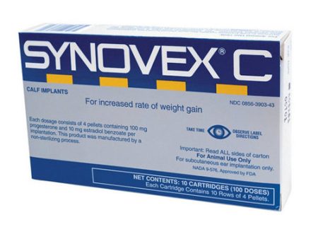 Synovex C Implants for Suckling Steers and Heifers 10 Cartridges by Zoetis on Sale