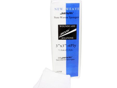 New Weave Sponge Gauze - 3  x 3  200 Count by Jorvet on Sale